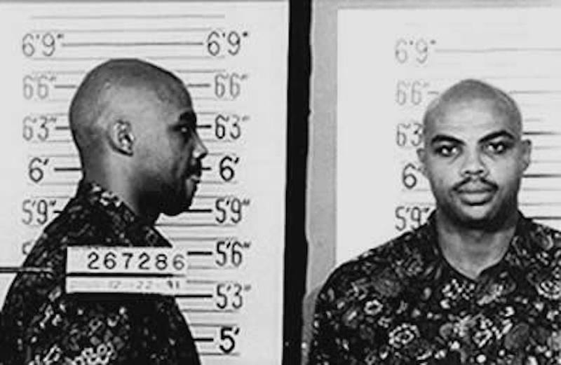 Charles Barkley’s mug shot, via the author.